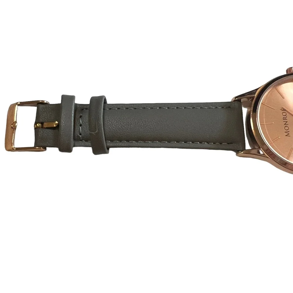 Monroé Women's‎ Watches SOLÉROSE - CHARCOAL LEATHER -Water Resistant - 9 in